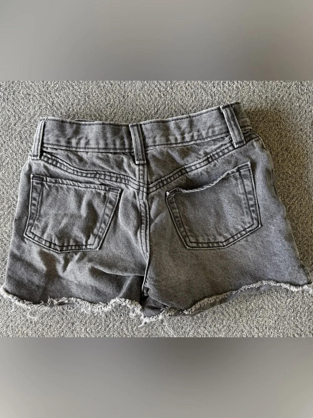 Old Navy Gray Washed Denim Cutoff Shorts